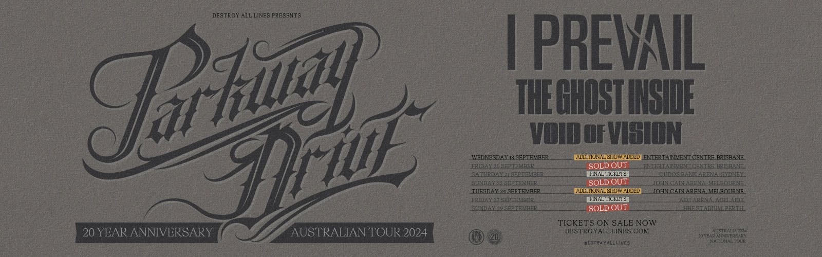 Parkway Drive - Australia Tour 2024